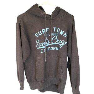 MV Sport Hooded Sweatshirt SURF TOWN, Santa Cruz, California Unisex Small Gray